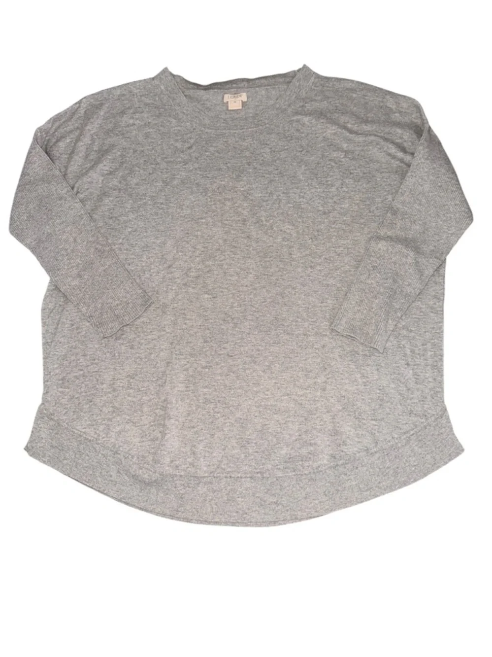 J. Crew Heather grey knit top oversized dolman sleeve casual relaxed fit top